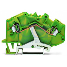 2-conductor ground terminal block, 2.5 mm&sup2;, suitable for Ex e II applications, green-yellow
