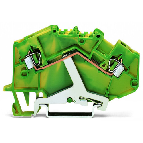 2-conductor ground terminal block, 2.5 mm&sup2;, suitable for Ex e II applications, green-yellow