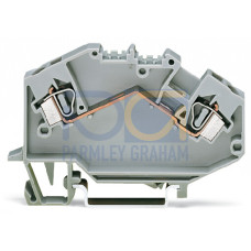 2-conductor through terminal block, 4 mm&sup2;, center marking, gray
