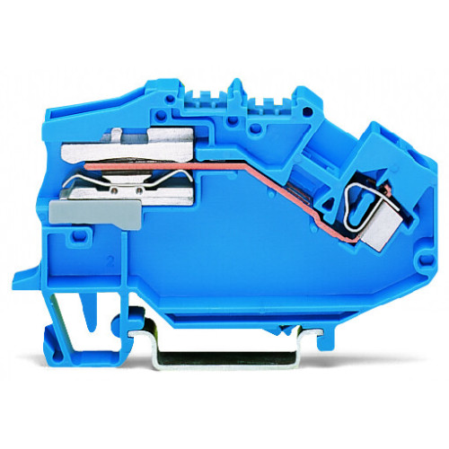 1-conductor N-disconnect terminal block, 4 mm&sup2;, CAGE CLAMP&reg;, blue