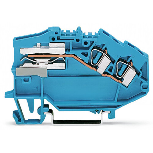 2-conductor N-disconnect terminal block, 4 mm&sup2;, CAGE CLAMP&reg;, blue