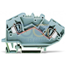2-conductor through terminal block, 6 mm&sup2;, suitable for Ex e II applications, light gray