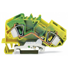 2-conductor ground terminal block, 16 mm&sup2;, suitable for Ex e II applications, green-yellow