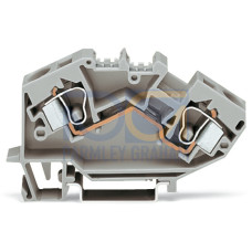 2-conductor through terminal block, 10 mm&sup2;, suitable for Ex e II applications, light gray