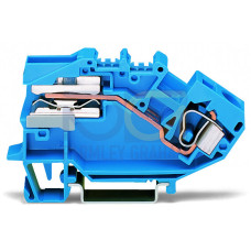 1-conductor N-disconnect terminal block, 10 mm&sup2;, CAGE CLAMP&reg;, blue