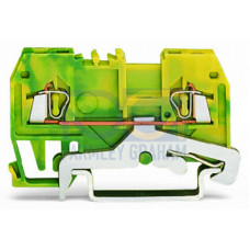 2-conductor ground terminal block, 1.5 mm&sup2;, center marking, green-yellow