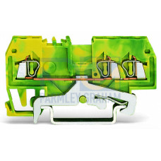 3-conductor ground terminal block, 1.5 mm&sup2;, suitable for Ex e II applications, green-yellow