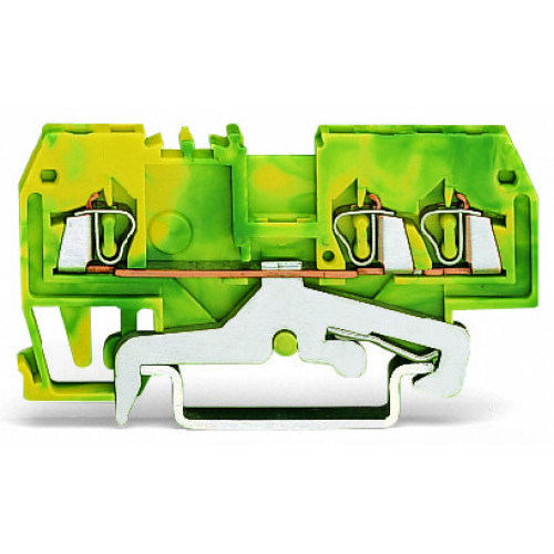 3-conductor ground terminal block, 1.5 mm&sup2;, suitable for Ex e II applications, green-yellow