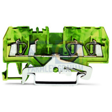 3-conductor ground terminal block, 2.5 mm&sup2;, suitable for Ex e II applications, green-yellow