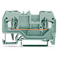 2-Conductor Through Terminal Block, Gray