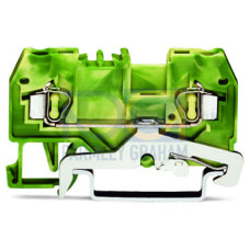 2-conductor ground terminal block, 2.5 mm&sup2;, suitable for Ex e II applications, green-yellow