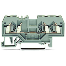 3-Conductor Through Terminal Block, Gray