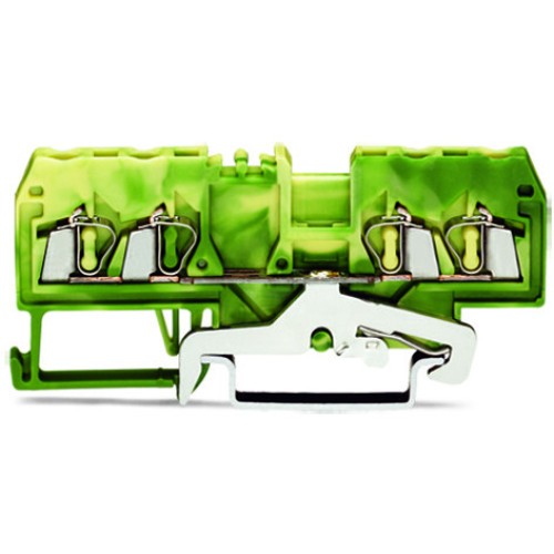 4-conductor ground terminal block, 2.5 mm&sup2;, suitable for Ex e II applications, green-yellow