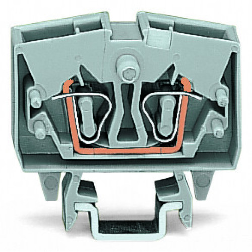 2-conductor miniature through terminal block, 2.5 mm&sup2;, with test option, black