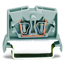 2-conductor miniature through terminal block, 2.5 mm&sup2;, with test option, gray