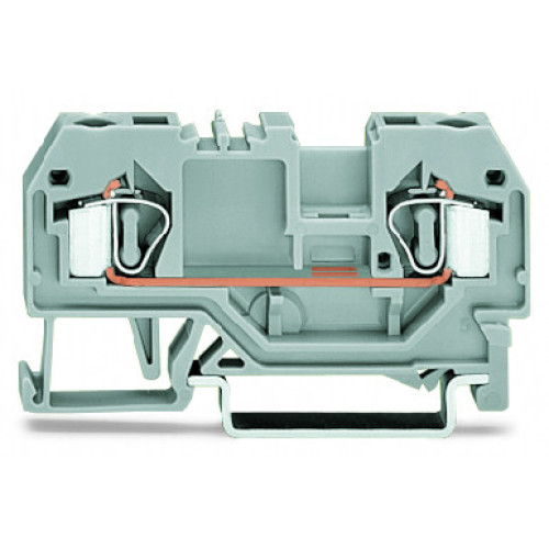 2-conductor through terminal block, 4 mm&sup2;, center marking, orange
