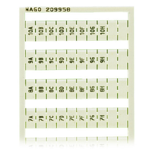 WSB marking card, as card, MARKED, white