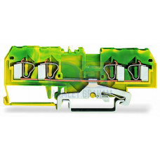 4-conductor ground terminal block, 4 mm&sup2;, center marking, green-yellow