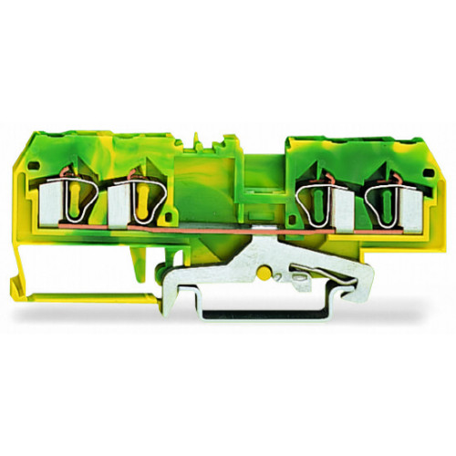 4-conductor ground terminal block, 4 mm&sup2;, center marking, green-yellow