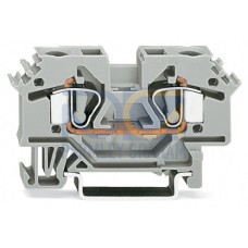 2-conductor through terminal block, 6 mm&sup2;, suitable for Ex e II applications, light gray