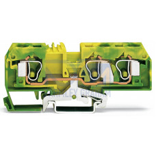 3-conductor ground terminal block, 10 mm&sup2;, center marking, green-yellow
