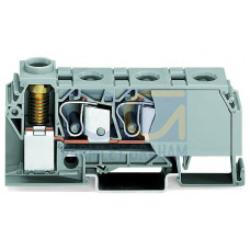 Distribution terminal block, 10 mm&sup2;, lateral marker slots, gray