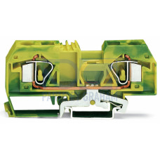 2-conductor ground terminal block, 16 mm&sup2;, center marking, green-yellow