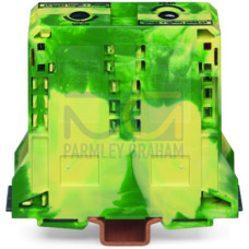 2-conductor ground terminal block, 95 mm&sup2;, suitable for Ex e II applications, green-yellow