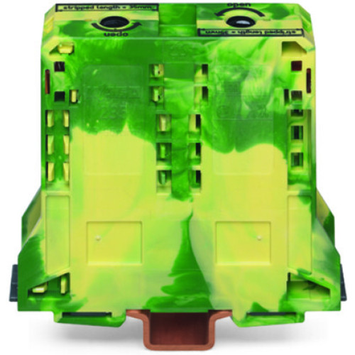 2-conductor ground terminal block, 95 mm&sup2;, suitable for Ex e II applications, green-yellow