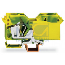 2-conductor ground terminal block, 25 mm&sup2;, suitable for Ex e II applications, green-yellow