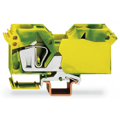 2-conductor ground terminal block, 25 mm&sup2;, suitable for Ex e II applications, green-yellow