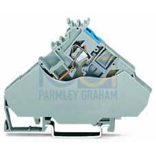 2-conductor actuator supply terminal block, with colored conductor entries, 2.5 mm&sup2;, gray