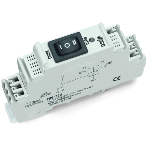 Relay module, Nominal input voltage: 24 VDC, 1 make contact, Limiting continuous current: 16 A, for