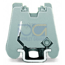 Screwless end stop, 6 mm wide, for WMB markers, gray