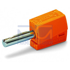 Banana plug, for socket 4 mm &Oslash;, orange