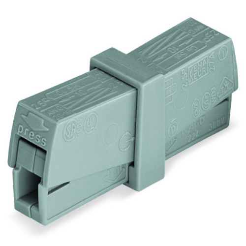 Inline Service Connector, push-button on both sides, max. 2.5 mm&sup2;