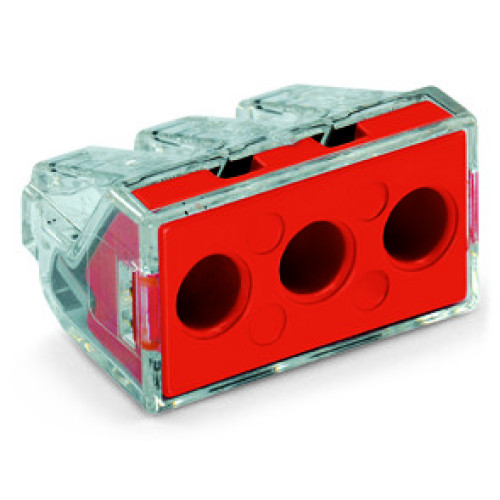 Push Wire&reg; Connector, 3-Conductor Terminal Block Transparent Housing Transparent