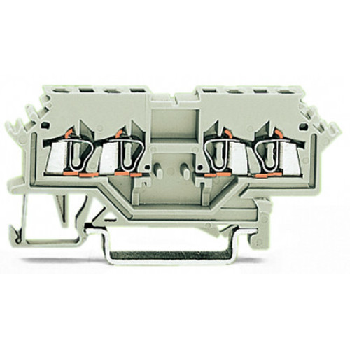 Double potential terminal block, 1.5 mm&sup2;, suitable for Ex e II applications, light gray
