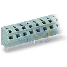 2-conductor PCB terminal block, 0.75 mm&sup2;, Pin spacing 7.5/7.62 mm, gray