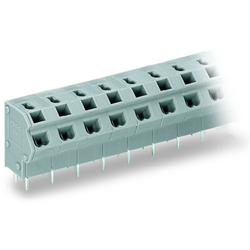 2-conductor PCB terminal block, 0.75 mm&sup2;, Pin spacing 7.5/7.62 mm, gray