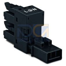 h-distribution connector, 3-pole, Cod. A, black