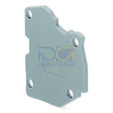 End plate, for modular TOPJOB&reg;S connector, 1.5 mm thick, gray