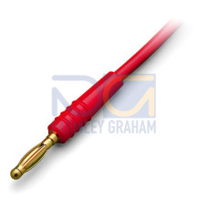 Test plug, 2 mm &Oslash;, with 500 mm cable, red