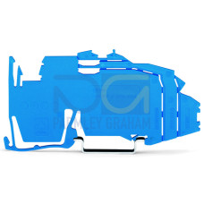 Busbar carrier, not suitable for use as end stop, for DIN 35 rail, blue