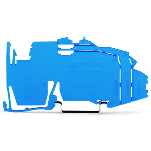 Busbar carrier, not suitable for use as end stop, for DIN 35 rail, blue