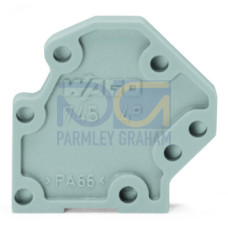 End plate, 1.5 mm thick, snap-fit type, gray