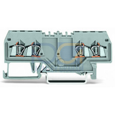 Double potential terminal block, 1.5 mm&sup2;, with double, center marker slot, gray