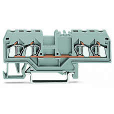 4-conductor through terminal block, 2.5 mm, center marking, for DIN-rail 35 x 15 and 35 x 7.5, CAGE
