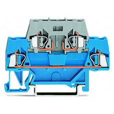 Double-deck terminal block, for DIN-rail 35 x 15 and 35 x 7.5, 2.5 mm, CAGE CLAMP, 2, 50 mm, gray/gra