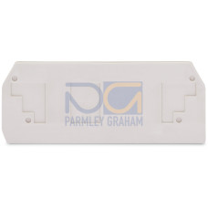 End and intermediate plate, 2.5 mm thick, light gray